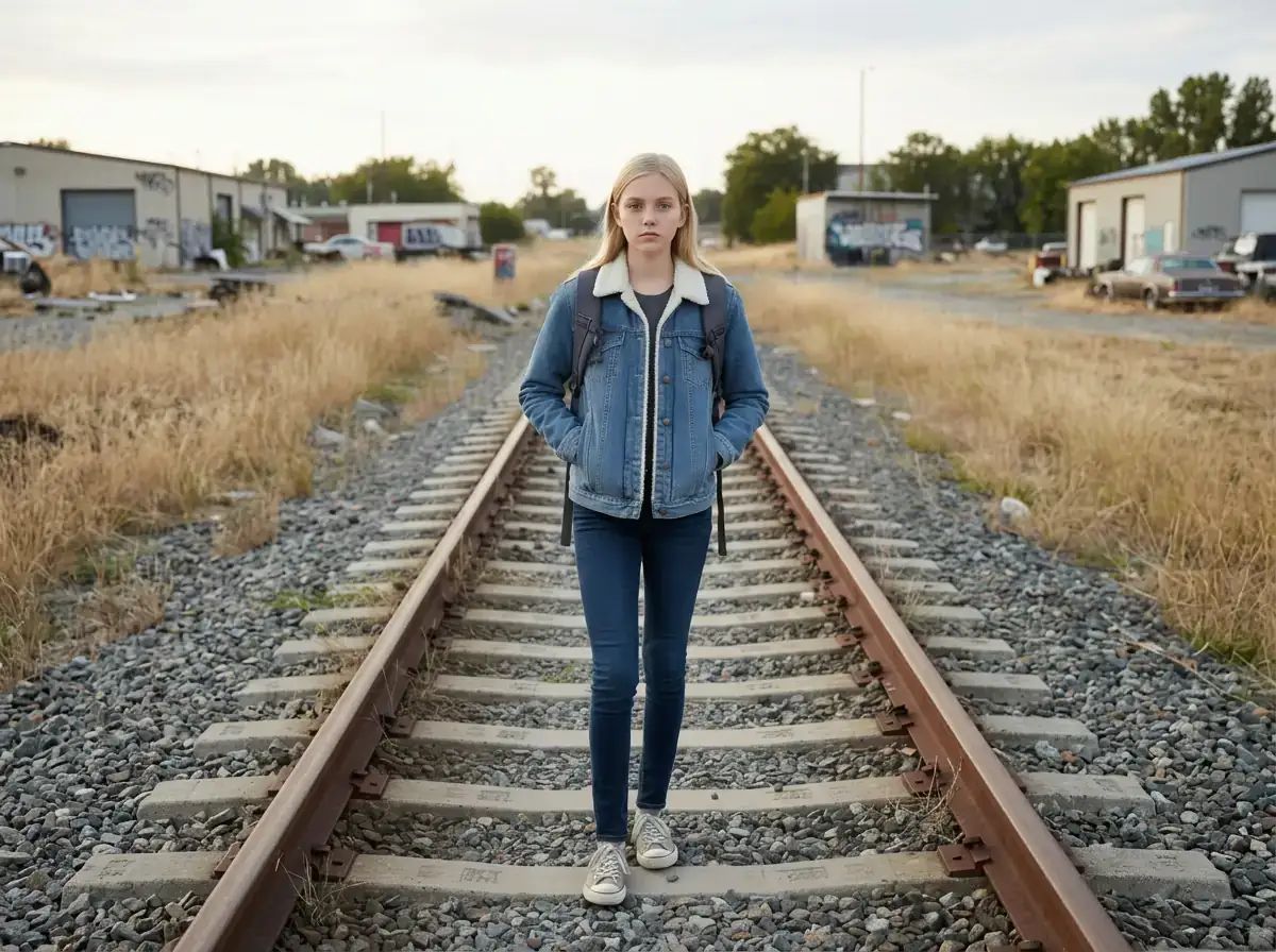 Florence sur une voie voie ferrée désaffectée