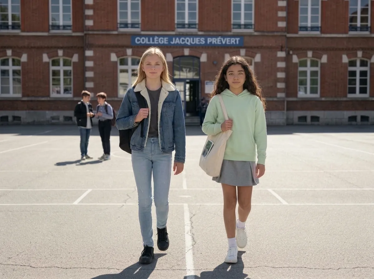 Roxanne arrive au collège