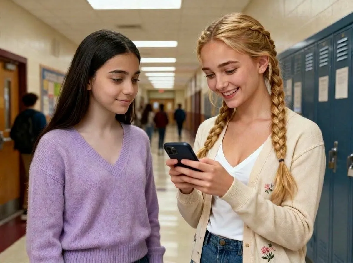 Mélissa vante son téléphone à Roxanne