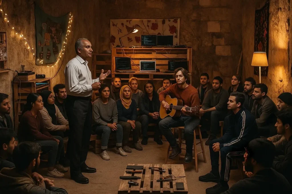 Aléïc est présenté à la communauté de clandestins qui l'héberge.