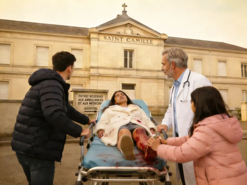 Aisha est transportée clandestinement à Saint Camille après avoir été violemment percutée par une voiture