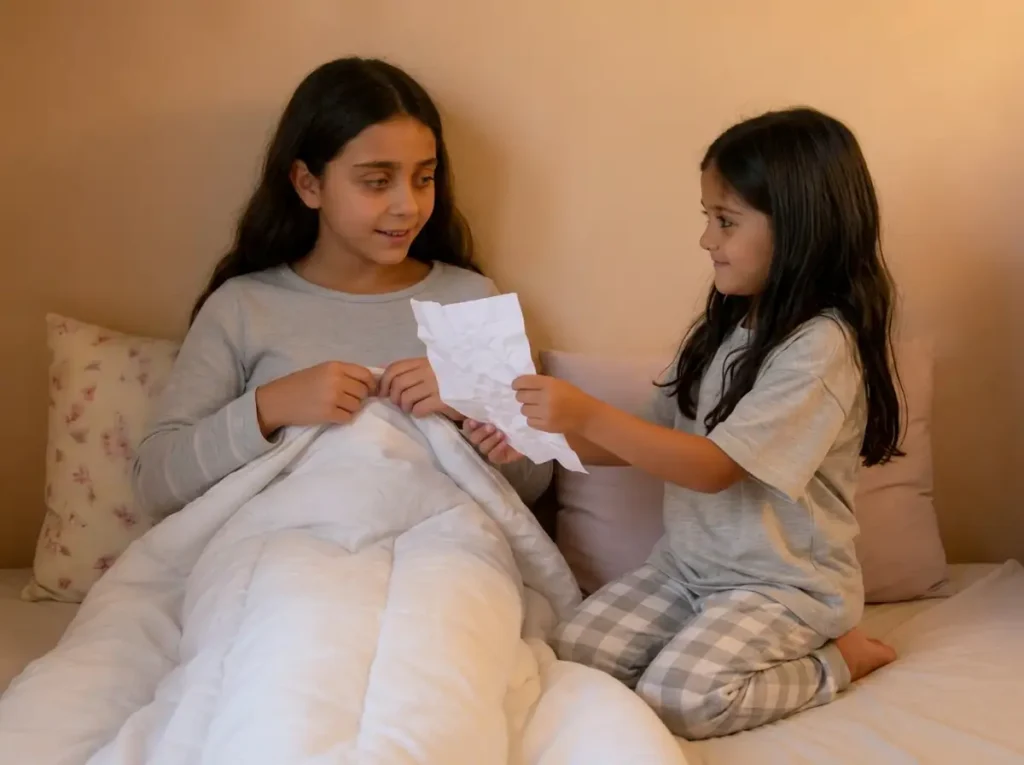 Néha donne à Roxanne la lettre froissée qu'elle refusait de lire la veille